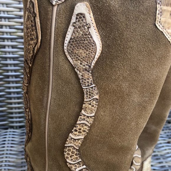 Ralph Lauren Collection Snake Boots 8 Cowboy Padma - Picture 5 of 16